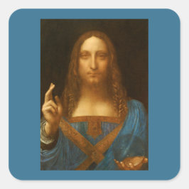 ADESIVO QUADRADO SALVATOR MUNDI FINE ART IMPRESSÃO