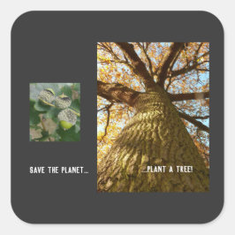 Adesivo Quadrado Salve O Planeta