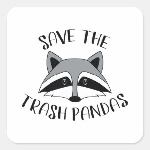 Adesivo Quadrado Salve Os Paindas De Lixo