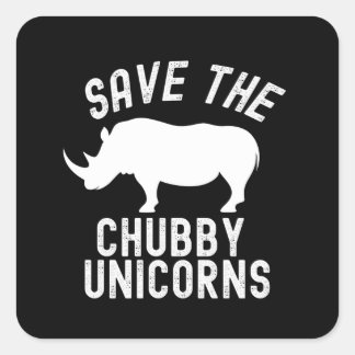 Adesivo Quadrado Salve Os Unicórnios Chubby