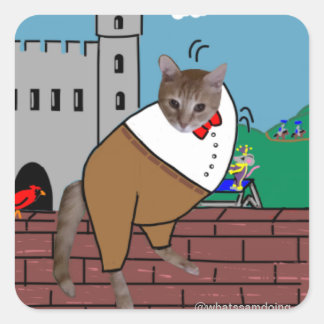 Adesivo Quadrado Sam Le Cat Humpty Dumpty