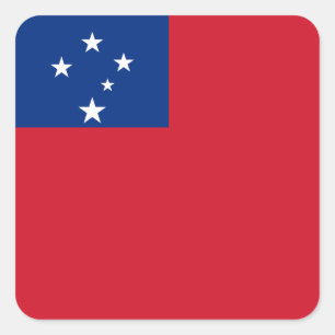 Adesivo Quadrado Samoa - bandeira samoana