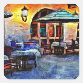 Adesivo Quadrado San Antonio Cafe