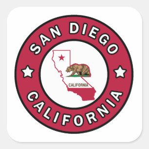 Adesivo Quadrado San Diego California