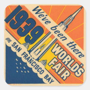 Adesivo Quadrado San Francisco 1939 World's Fair Sticker