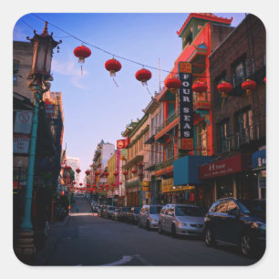 Adesivo Quadrado San Francisco Chinatown Stickers
