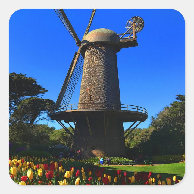 Adesivo Quadrado San Francisco Dutch Windmill nº 5 Sticker (Frente)