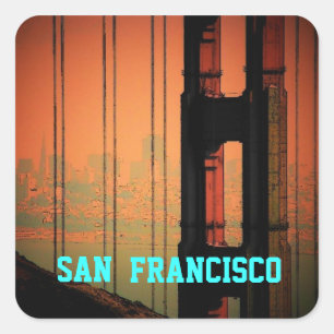 Adesivo Quadrado San Francisco Sticker