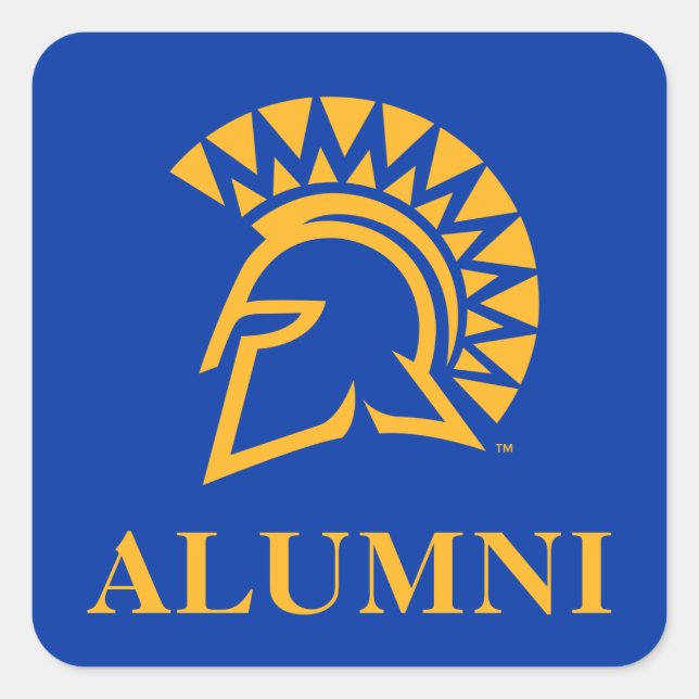 Adesivo Quadrado San Jose State Spartans Alumni (Frente)