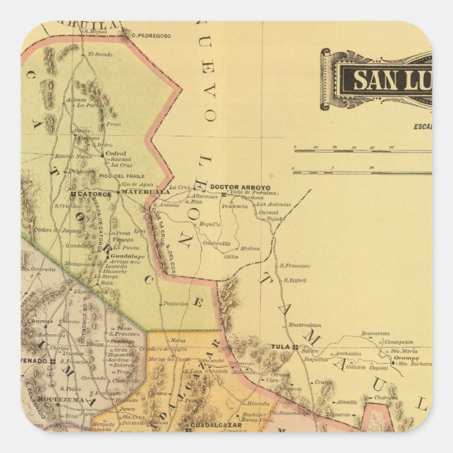 Adesivo Quadrado San Luis Potosi (Frente)