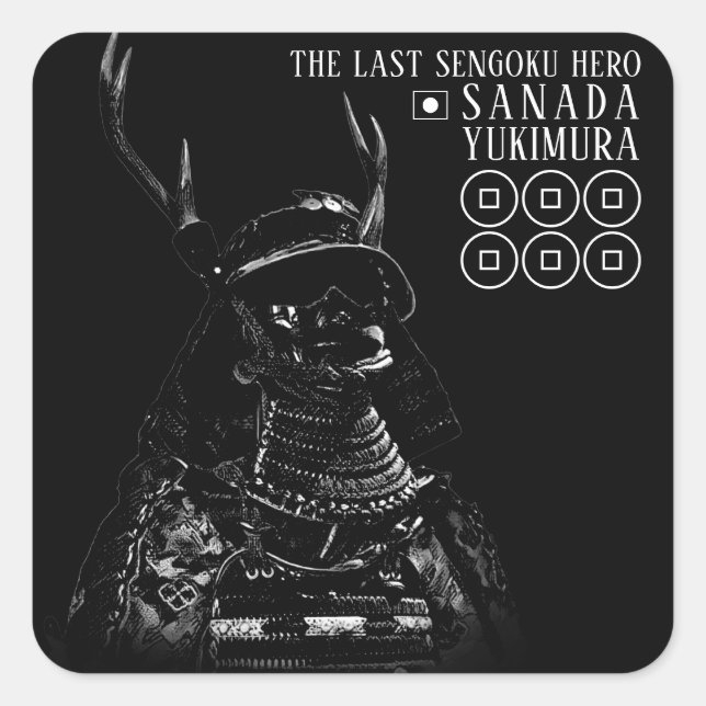 Adesivo Quadrado SANADA YUKIMURA (Dark ver.) (Frente)