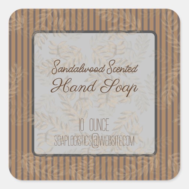 Adesivo Quadrado Sandalwood Soap (Frente)