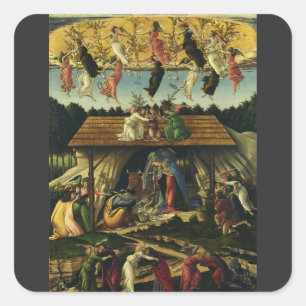 Adesivo Quadrado Sandro Botticelli - O Nascimento Místico – Arte Er