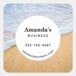 Adesivo Quadrado Sandy Beach com a empresa Foamy Surf Business