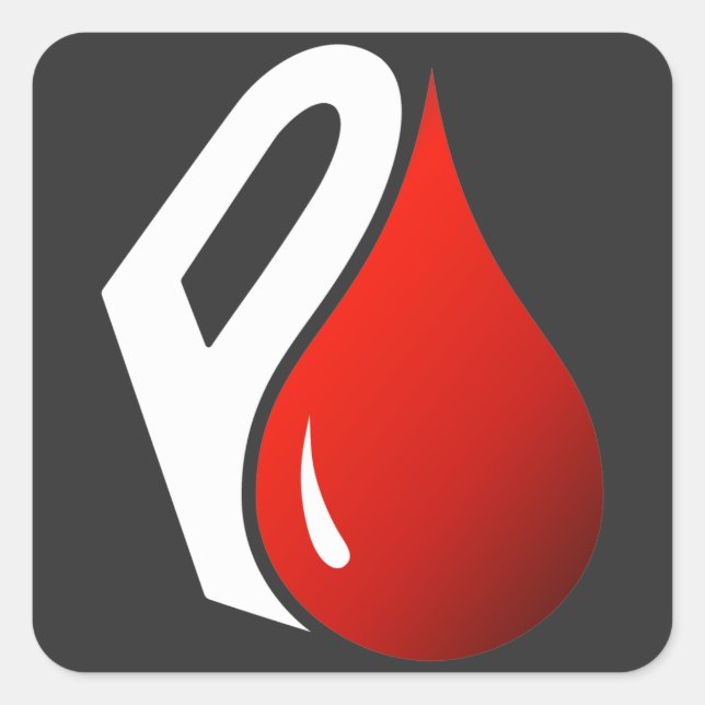 ADESIVO QUADRADO SANGUE (Frente)