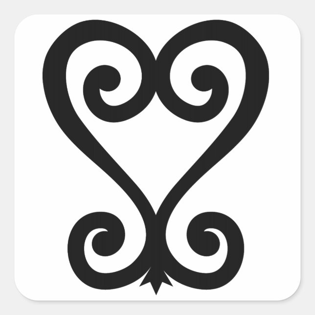 Adesivo Quadrado Sankofa Black/White Stickers (Frente)