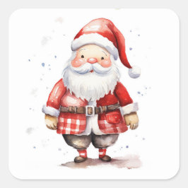 Adesivo Quadrado Santa Clause