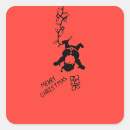 Adesivo Quadrado Santa Distribution Gifts