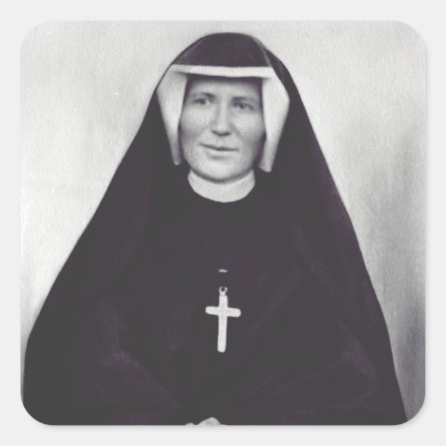 Adesivo Quadrado Santa Faustina Kowalska (Frente)