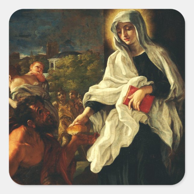 Adesivo Quadrado Santa Francisca de Roma (Frente)