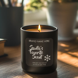 Adesivo Quadrado Santa's Favorite Scent | Modern Candle Labels