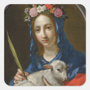 Adesivo Quadrado Santo Agatha (por Cesare Dandini)