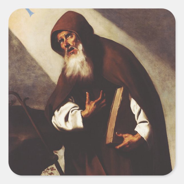 Adesivo Quadrado Santo Antônio Abade (Frente)