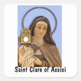 Adesivo Quadrado Santo Clare de Assisi