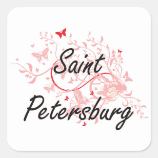 Adesivo Quadrado Santo de Petersburg Rússia City Artística design c