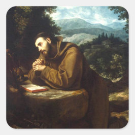 Adesivo Quadrado Santo Francis de Assisi