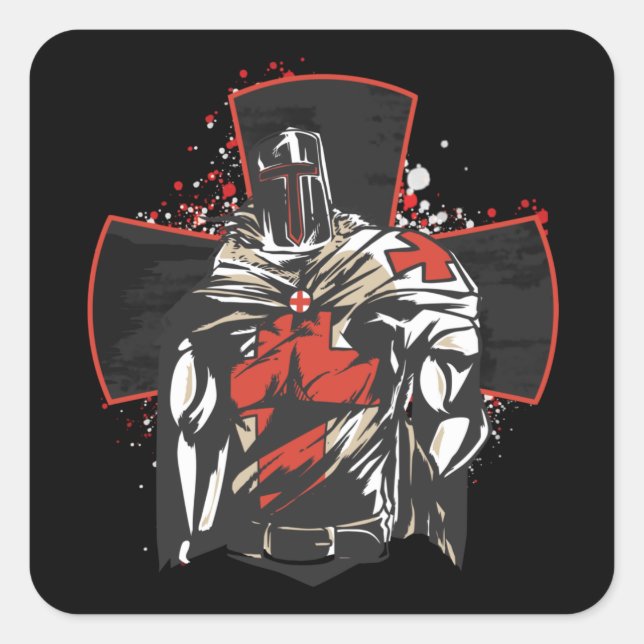 Adesivo Quadrado Santo George Cross (Frente)