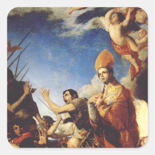 Adesivo Quadrado Santo Januarius, Bispo de Benevento - Belas Artes