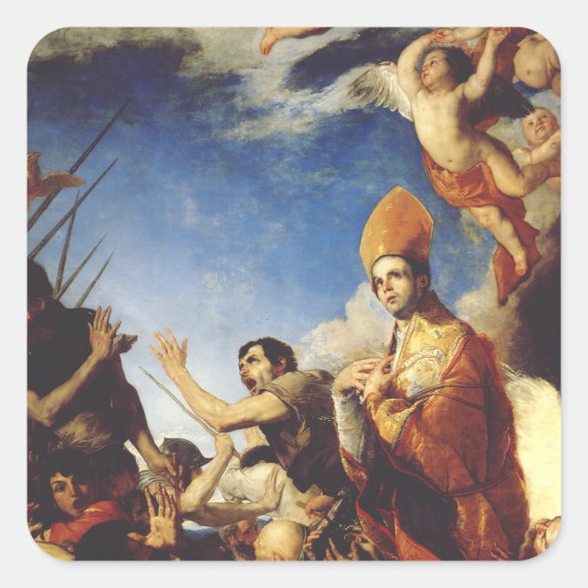 Adesivo Quadrado Santo Januarius, Bispo de Benevento - Belas Artes (Frente)