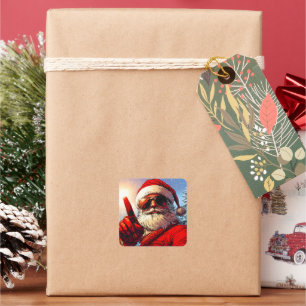 Adesivo Quadrado Santo Jolly Papais noeis Brilho