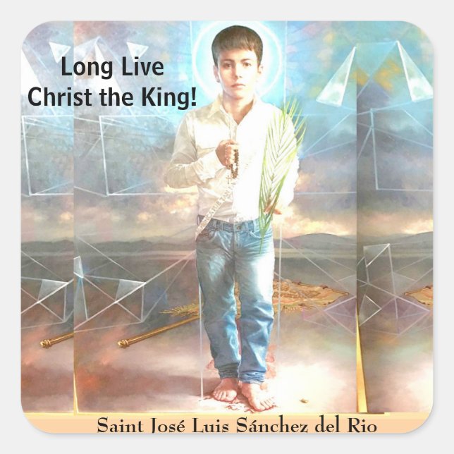 Adesivo Quadrado Santo José Luis Sánchez del Rio (Frente)