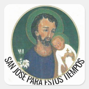 Adesivo Quadrado Santo Joseph para esses Times SQUARE STICKER