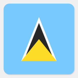 Adesivo Quadrado Santo Lucia Flag Sticker