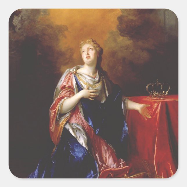 Adesivo Quadrado Santo Margaret da Escócia (Frente)