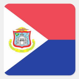 Adesivo Quadrado Santo Martin Flag Sticker