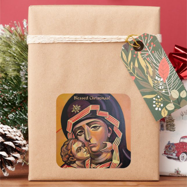 Adesivo Quadrado Santo Mary Teotokos (Feriado)