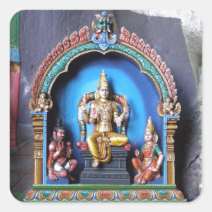 Adesivo Quadrado Santuário Hindu, cavernas de Batu