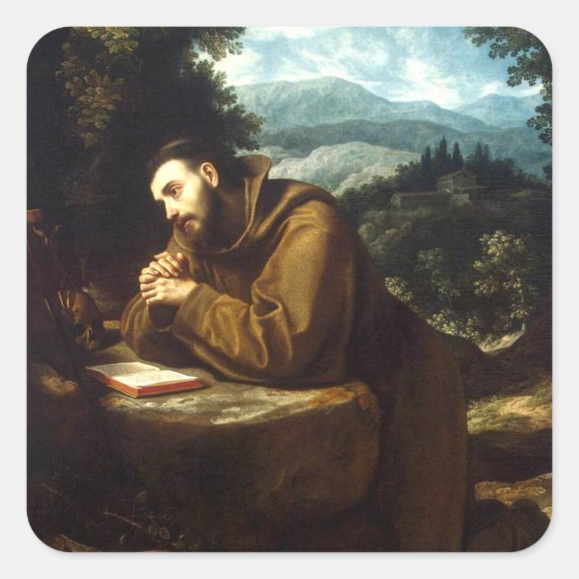 Adesivo Quadrado São Francisco de Assis (Frente)