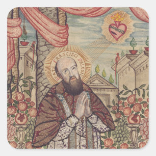 Adesivo Quadrado São Francisco de Sales Bispo de Genebra