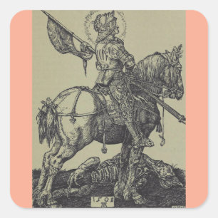 Adesivo Quadrado São Jorge e o Dragão Grande Mártir