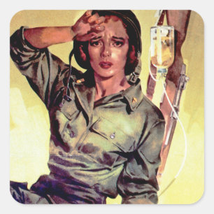 Adesivo Quadrado São Necessários Mais Enfermeiros ~ Enfermeiros