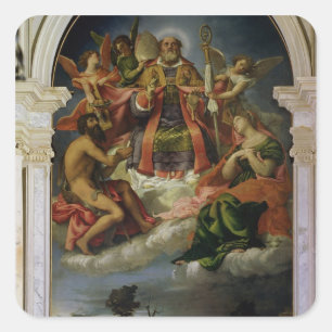 Adesivo Quadrado São Nicolau na glória com santos