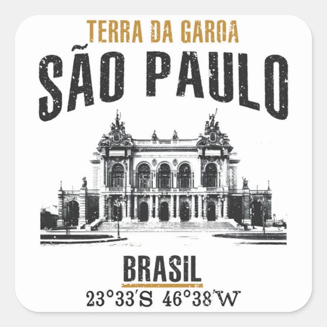 Adesivo Quadrado São Paulo (Frente)