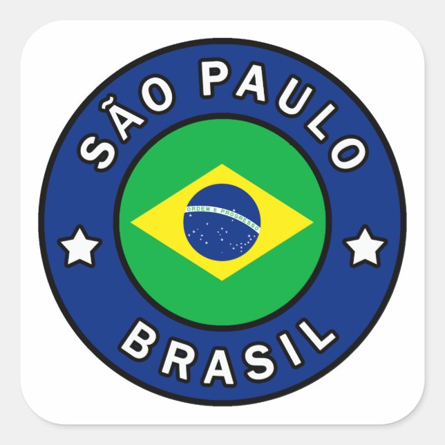 Adesivo Quadrado São Paulo Brasil (Frente)
