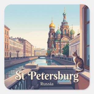 Adesivo Quadrado São Petersburgo Rússia