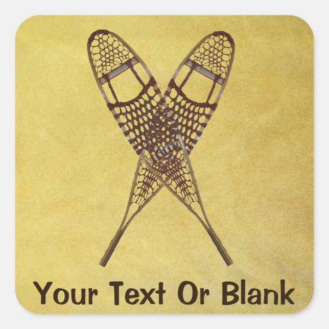 Adesivo Quadrado Sapatos de neve (Frente)